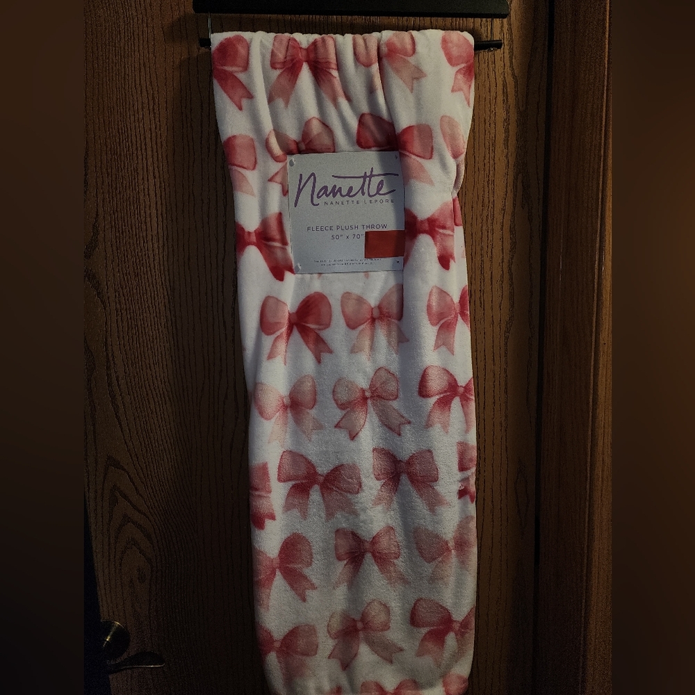 🎀✨️Cupcake & Cashmere Pink Bow 🎀Soft Throw Blanket🎀✨️